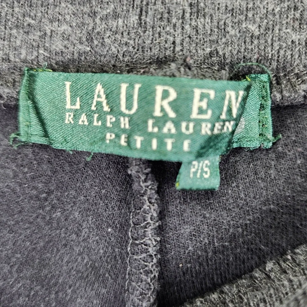 Lauren Ralph Lauren Womens PS  Charcoal Sweatpants Drawstring Waist Wide Leg‎
